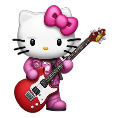 Hello kitty hard-rock sticker