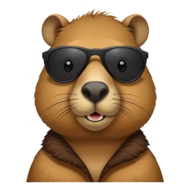 Capibara con gogles oscuros sticker