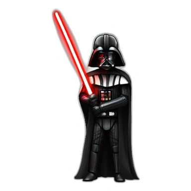 Dark vador holding a red light saber sticker