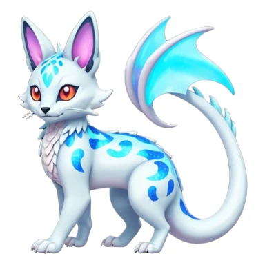 Neon Vibrant Pulsating Trail-glowing Chromatic Trico-Serval-Absol-Salamence-Silvally-Dragon-Snake-fusion-hybrid sticker