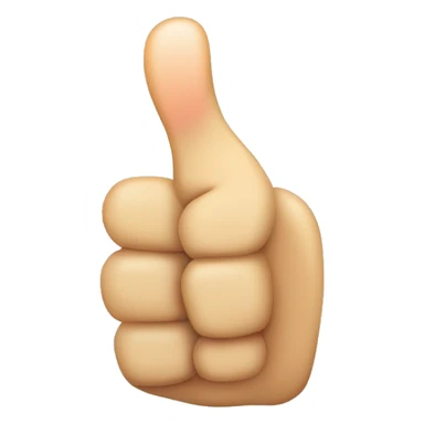 Thumbs up emoji in a clean, vector style, with a big, approving smile. sticker