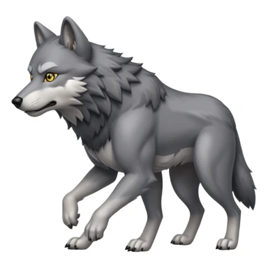 wolf walking sticker