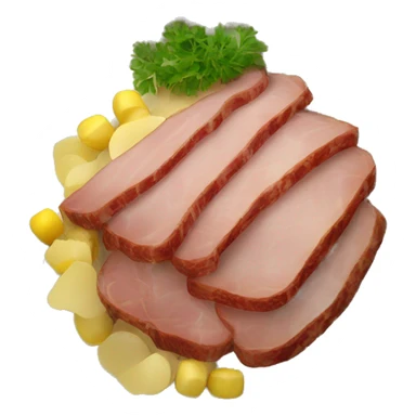 Create an emoji representation of the traditional Ukrainian food "Сало" (salo). This dish typically consists of cured pork fatback, often served sliced and sometimes accompanied by bread, garlic, or pickles. sticker