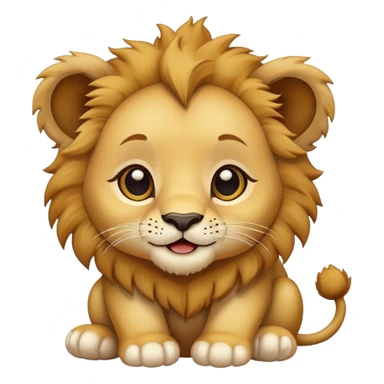 cute baby lion cub sticker