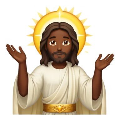 Dark skin Jesus ascending  sticker
