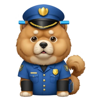 Chow Chow dog as a security guard sticker