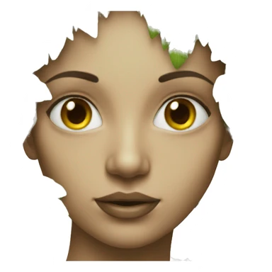 driade tree woman face sticker