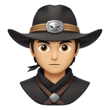 Ninja con sombrero vaquero  sticker