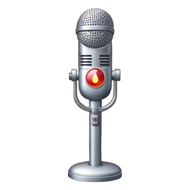 Create a glamorous and vibrant emoji that represents pop vocal performance. The emoji should feature a vintage stage microphone on a red carpet, with a spotlight shining on it. The stage should be empty but illuminated with concert lights, creating an atmosphere of excitement. Add elements like a festive firework display and a sparkling costume with rhinestones. Surround the scene with a ribbon made of musical notes to symbolize the connection to music. Use bright colors like gold, red, and silver, with a touch of sparkle to convey the glamour and energy of pop vocal performance. The background should be transparent. sticker