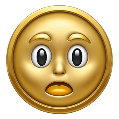 scared coin emoji sticker