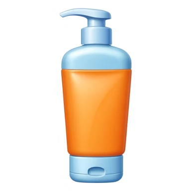 Orange-colored tube type lotion sticker