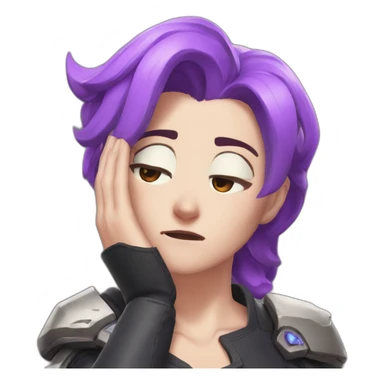moira from overwatch facepalm sticker