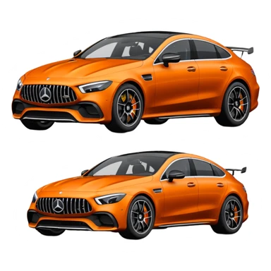 Mercedes amg gt 63 orange colour sticker