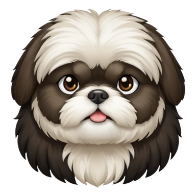 Black and white shih tzu sticker