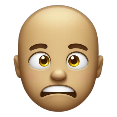 Emoji doing squats with a suffering face sticker