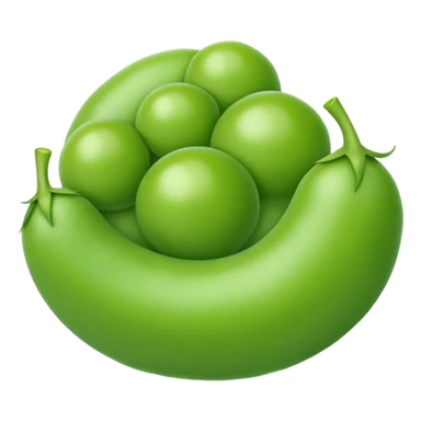A green pea, round and bright sticker
