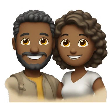 happy couple enjoying the moment sticker