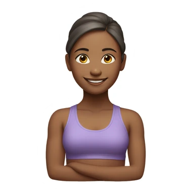 smiling girl in yoga outfit sticker
