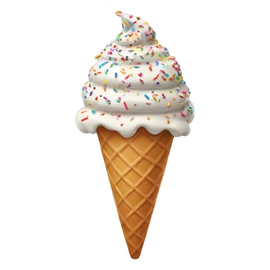 Ice cream cone with sprinkles sticker