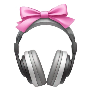 Headphones with pink bows  sticker
