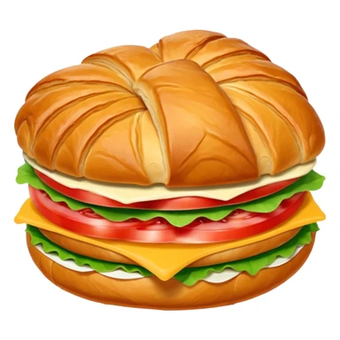 croissant sandwich sticker