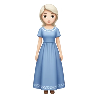 Renaissance Caucasian women long modest dress sticker