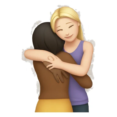 White Girl hugs white girl sticker