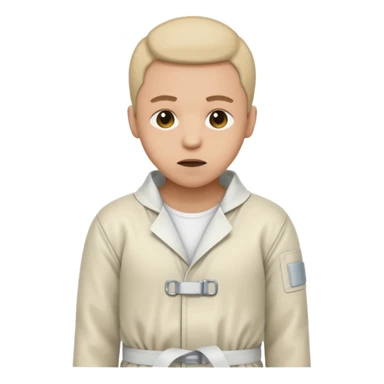 a patient in a psychiatric hospital, in a straitjacket sticker