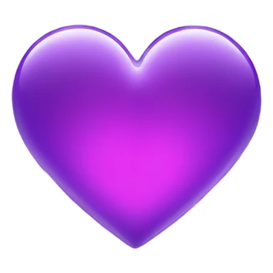 Shiny neon glass dark purple heart  sticker
