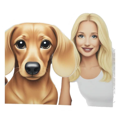 Dachshund marble coloring book with blonde girl sticker