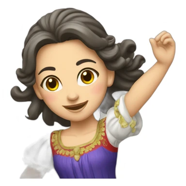 serbian dancing lady  sticker