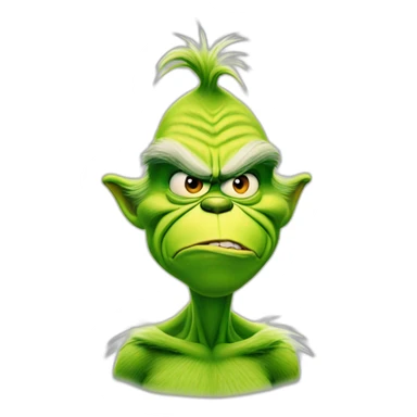 Grinch Jim Carrey with disgust face  sticker
