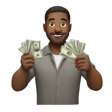 mano sosteniendo un fajo de dinero sticker