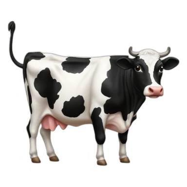 vache avec une hache dans la main sticker