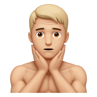 Man strangling himself sticker