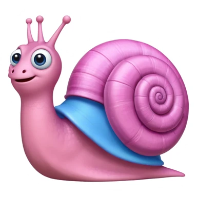 Gary the snail from Spongebob, cute, pink shell, blue body sticker