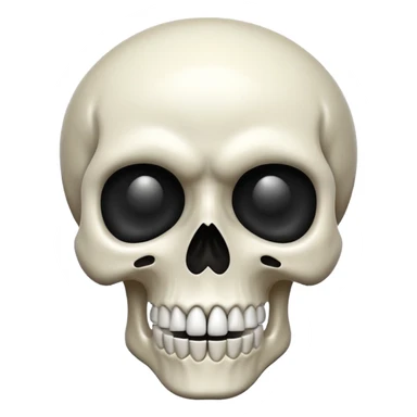 Make a ios shocking skull smoji sticker