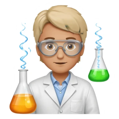 inventor working in a lab sticker