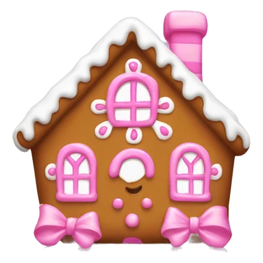 Gingerbread house with a pink bow  sticker