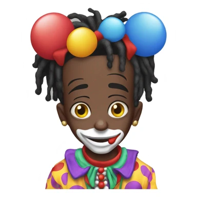 playboi carti with clown outfit and clown nos sticker