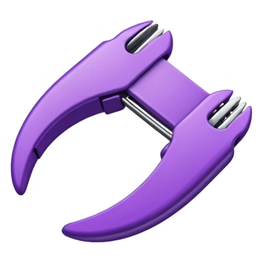 Purple hair claw clip sticker