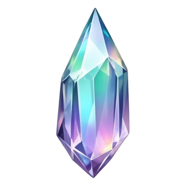 iridescent nebula crystal shard sticker
