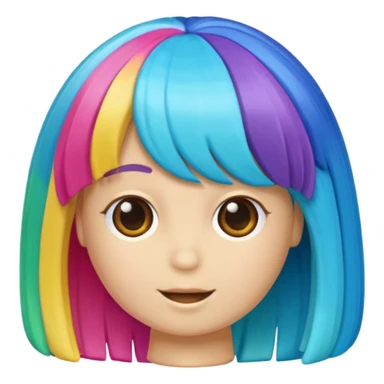 wig on toy sticker