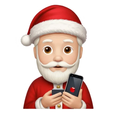 Papa noel robando un iphone sticker