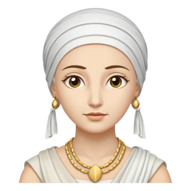 ancient greek woman with head covering sticker