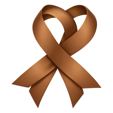 Brown ribbon and white copy paste sticker