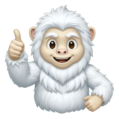 a yeti giving a thumbs up sticker