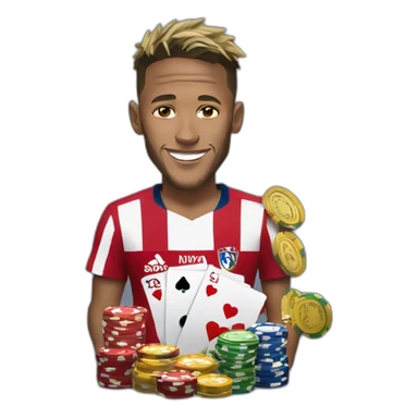 Neymar jr qui joue au casino sticker