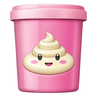 pink cream packaging sticker