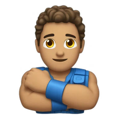 una persona con los brazos cruzados  sticker